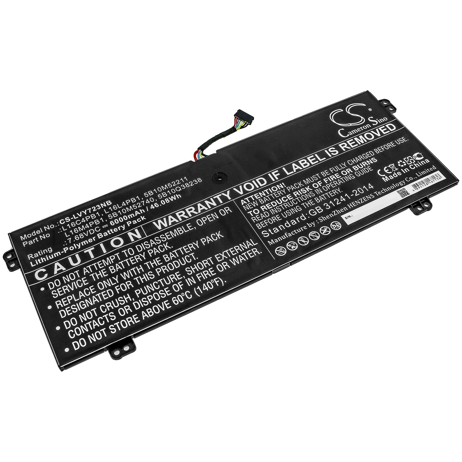 Batteri til notebook, bærbar computer til Lenovo, Yoga 730-13IKB(81CT005NMZ) og andre