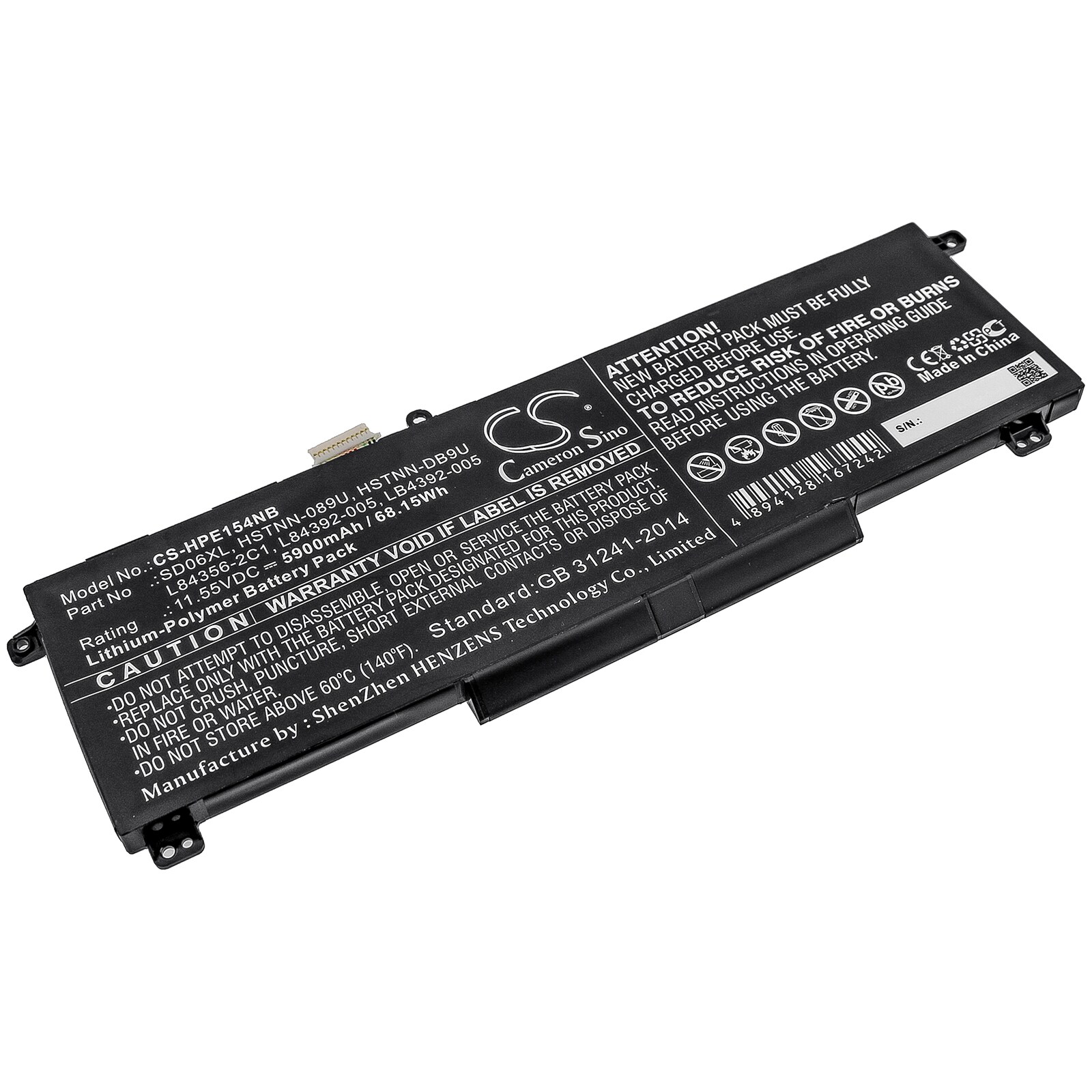Batteri til notebook, bærbar computer til HP Omen 15-EK0004TX, Omen 15-EK0011TX og andre