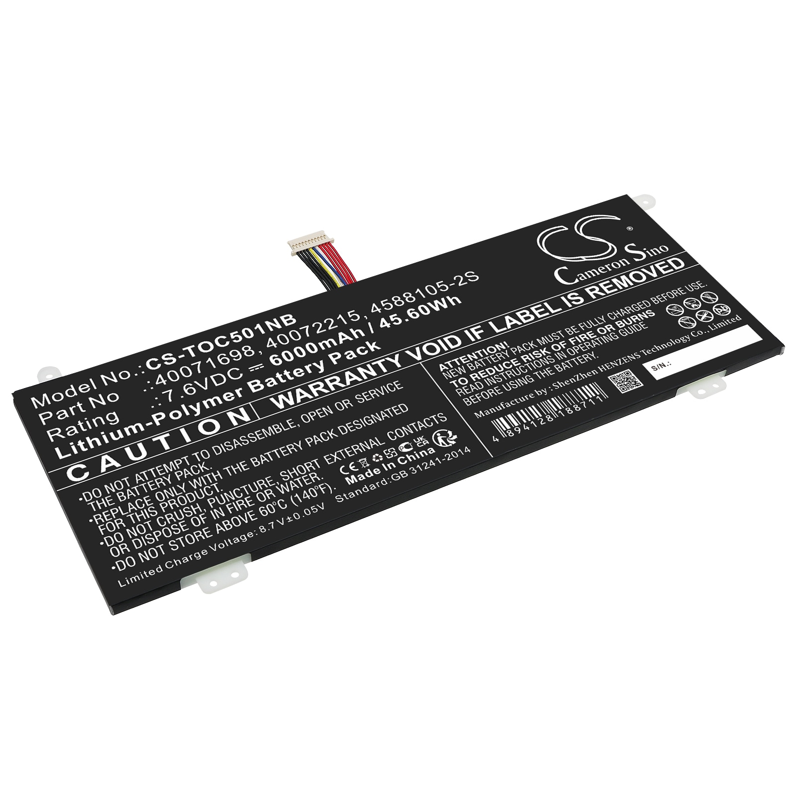 Batteri til notebook, bærbar computer til Dynabook Satellite Pro C50-H-106 og andre