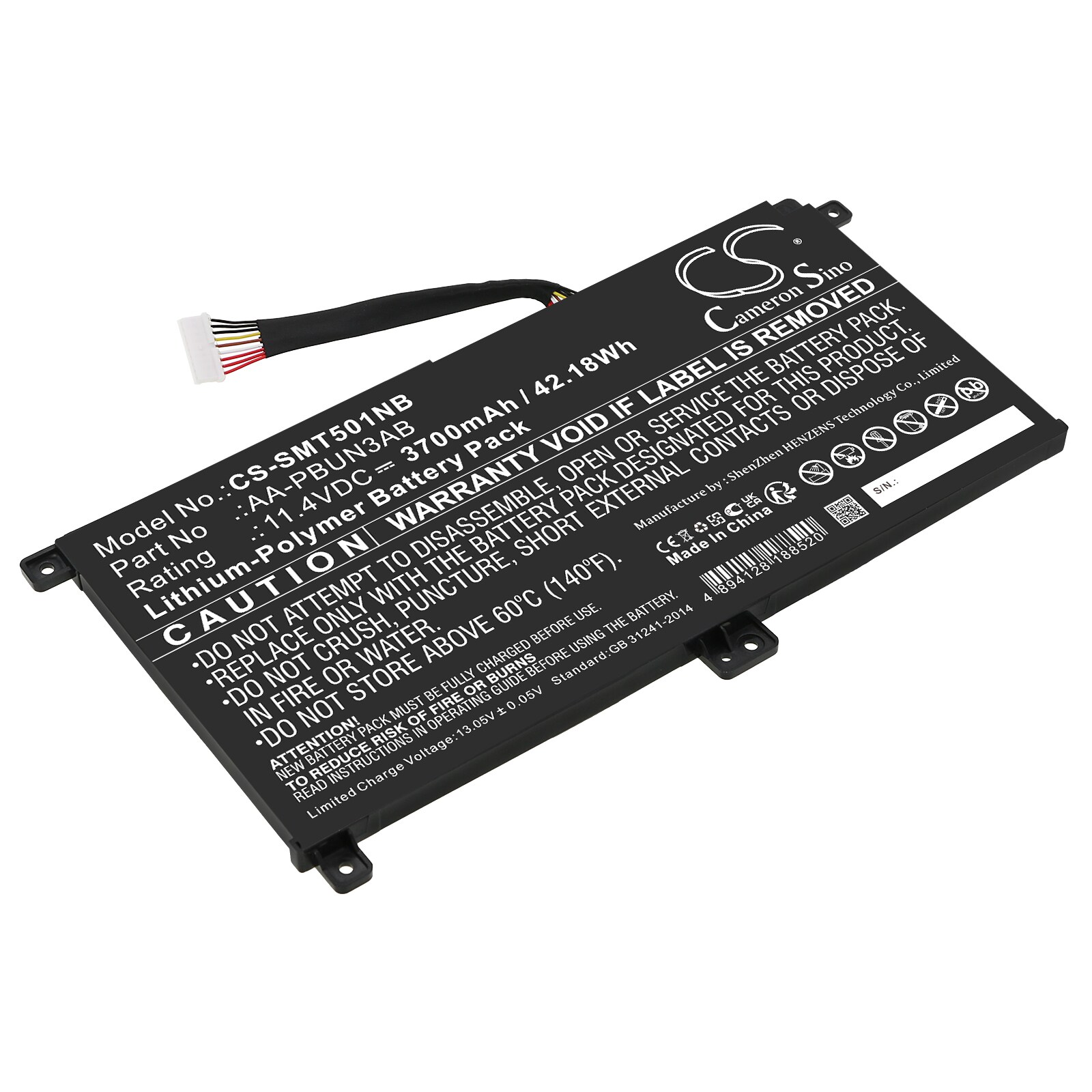 Batteri til notebook, bærbar computer til Samsung NT501R5L-M15/C, NT501R5L-L05/R og andre