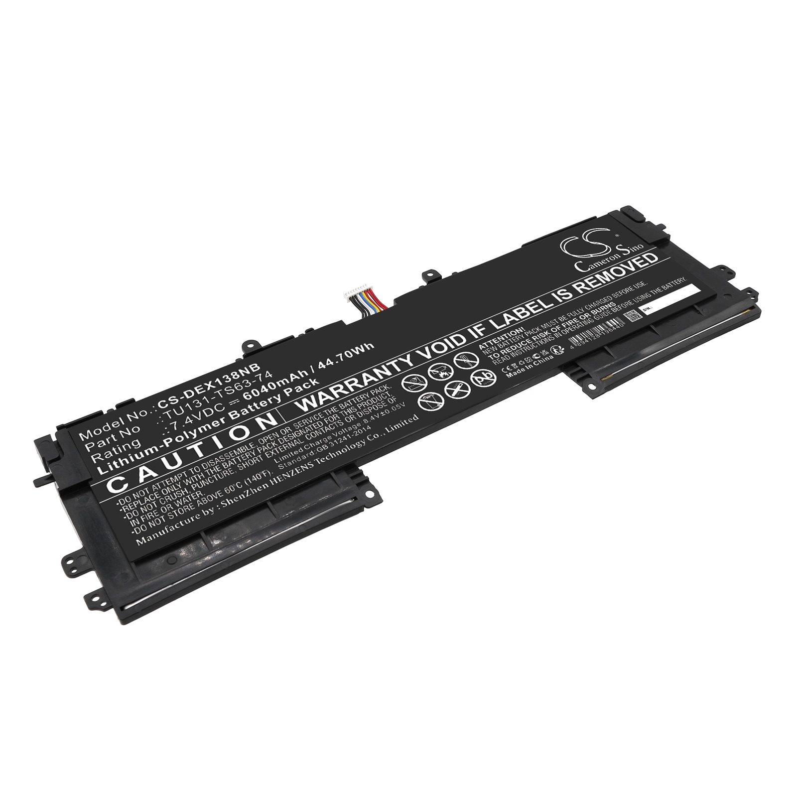 Batteri til notebook, bærbar computer til DELL XPS 13D-8808, XPS13D-5701 og andre