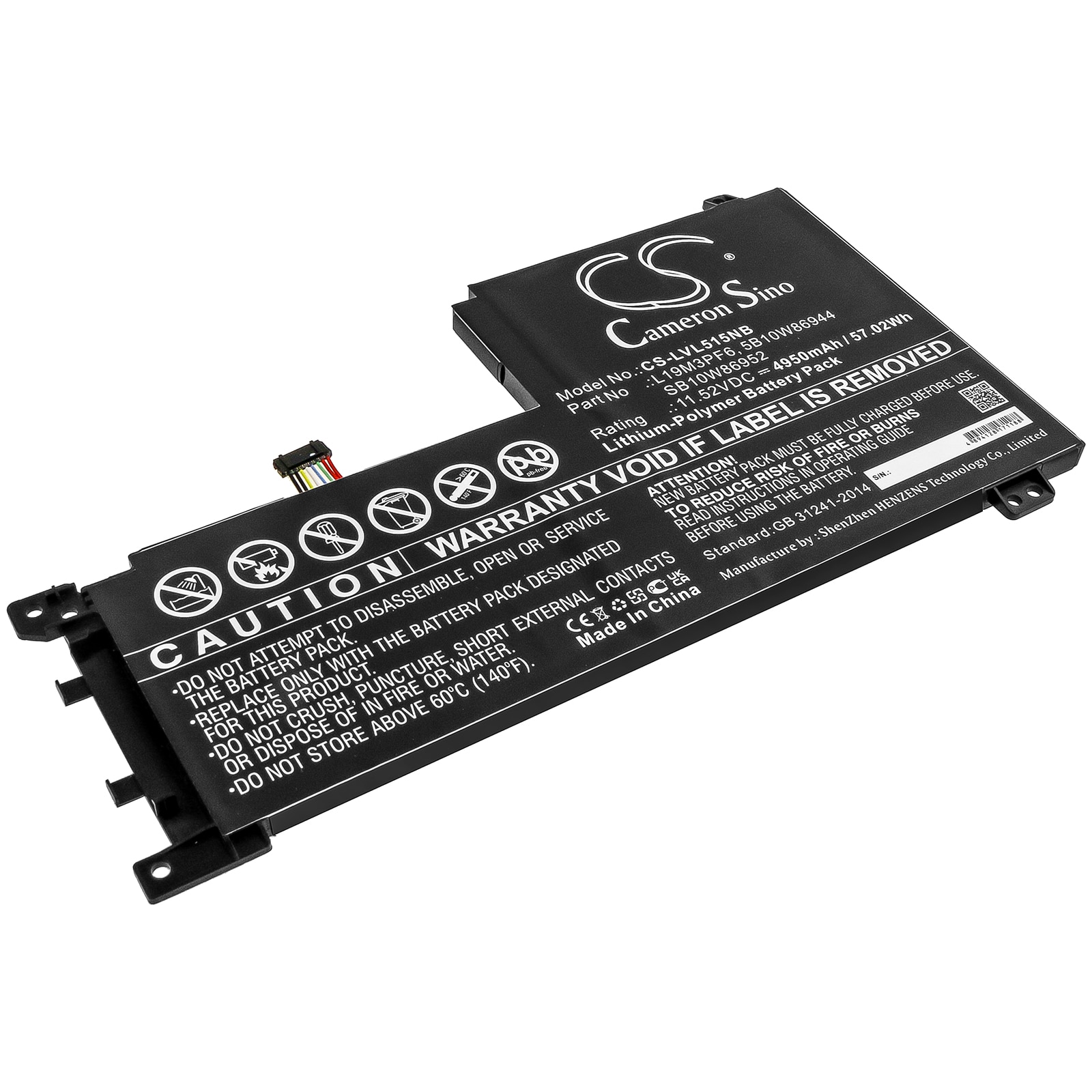 Batteri til notebook, bærbar computer til Lenovo IdeaPad 5-15IIL05 81YK003VMZ og andre