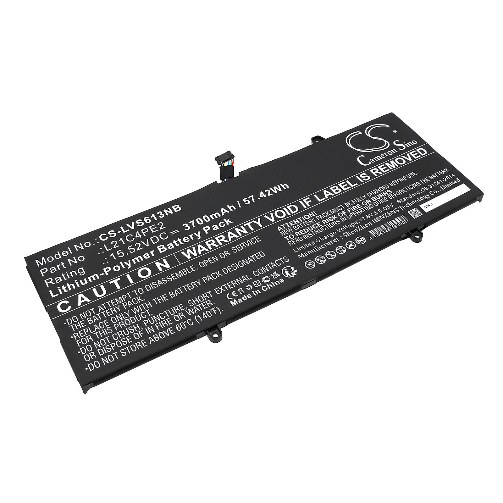 Batteri til notebook, bærbar computer til Lenovo Yoga 6 13ALC7 82UD006HKR og andre.