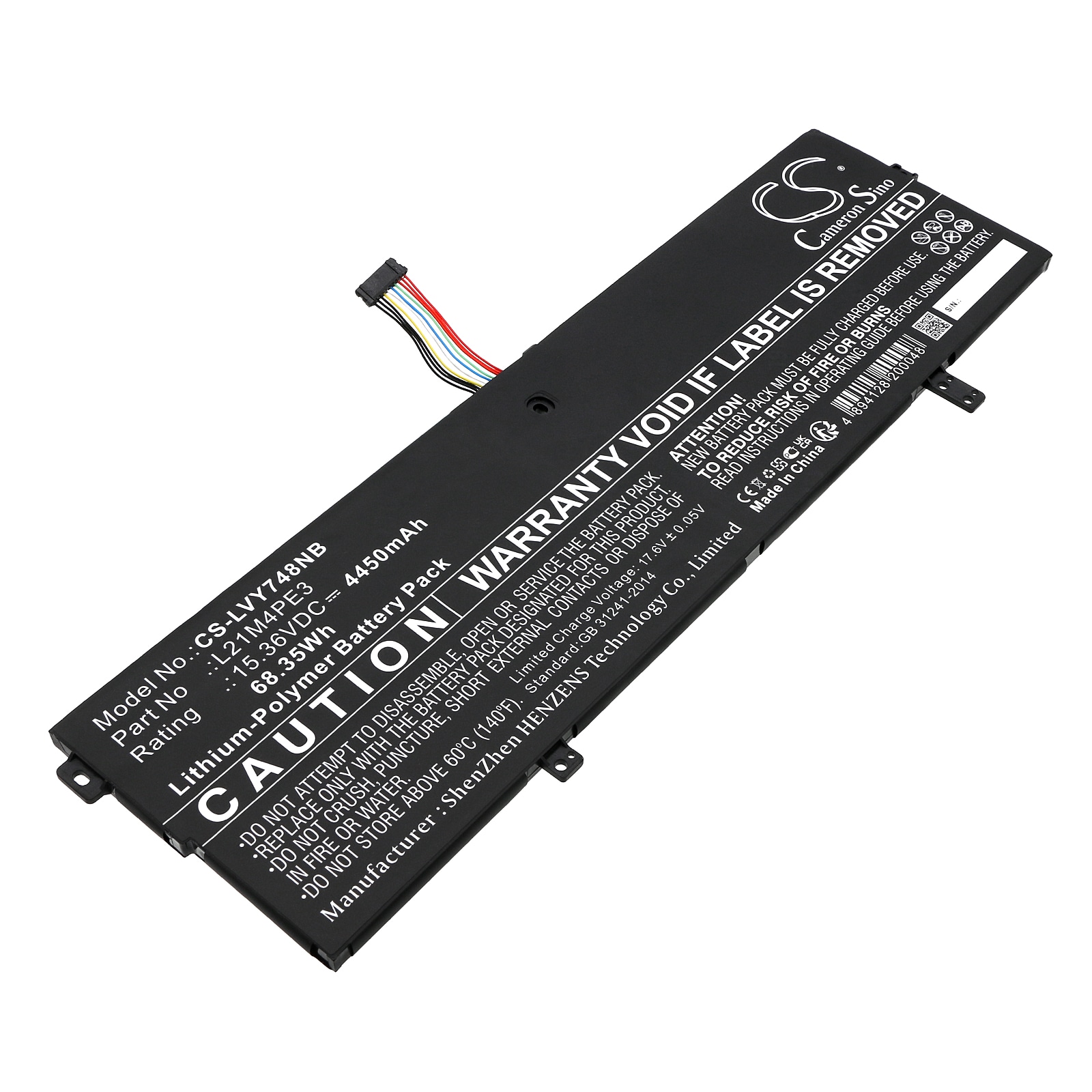 Batteri til notebook, bærbar computer til Lenovo Yoga 7 14ARB7 82QF002RIN og andre.