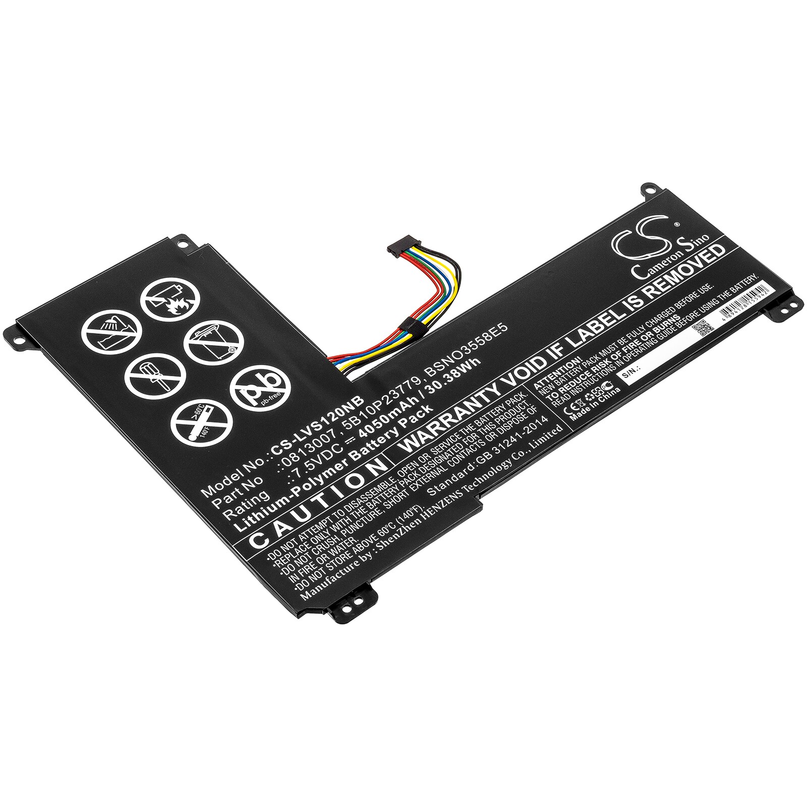 Batteri til notebook, bærbar computer til Lenovo IdeaPad 120S-14IAP (81A500GBGE) og andre