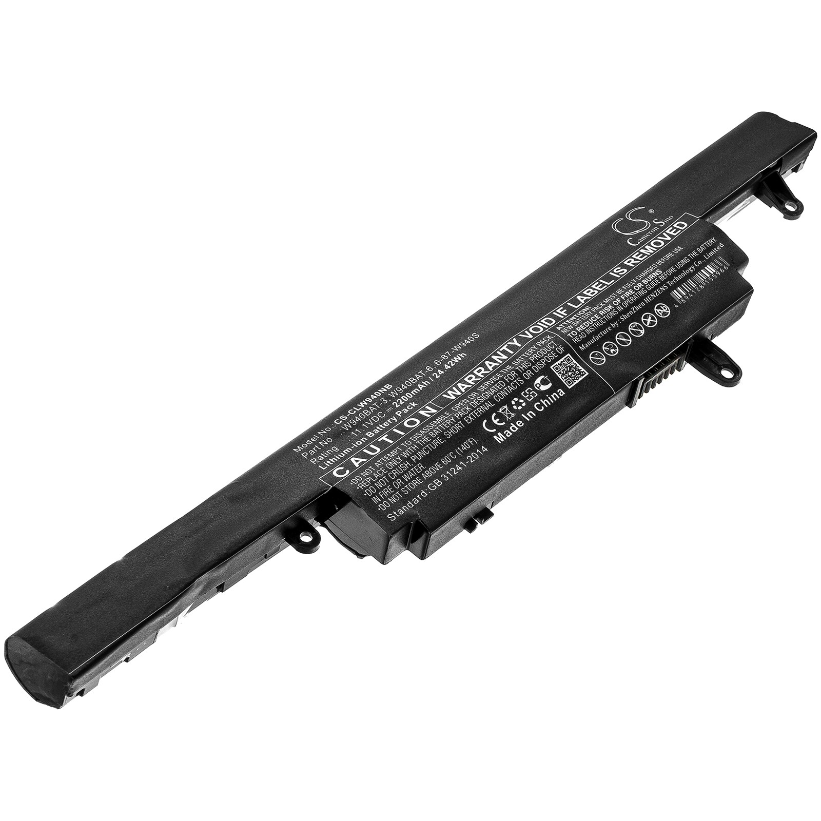 Batteri til notebook, laptop til Clevo Premium Tv Xs3210, W940S