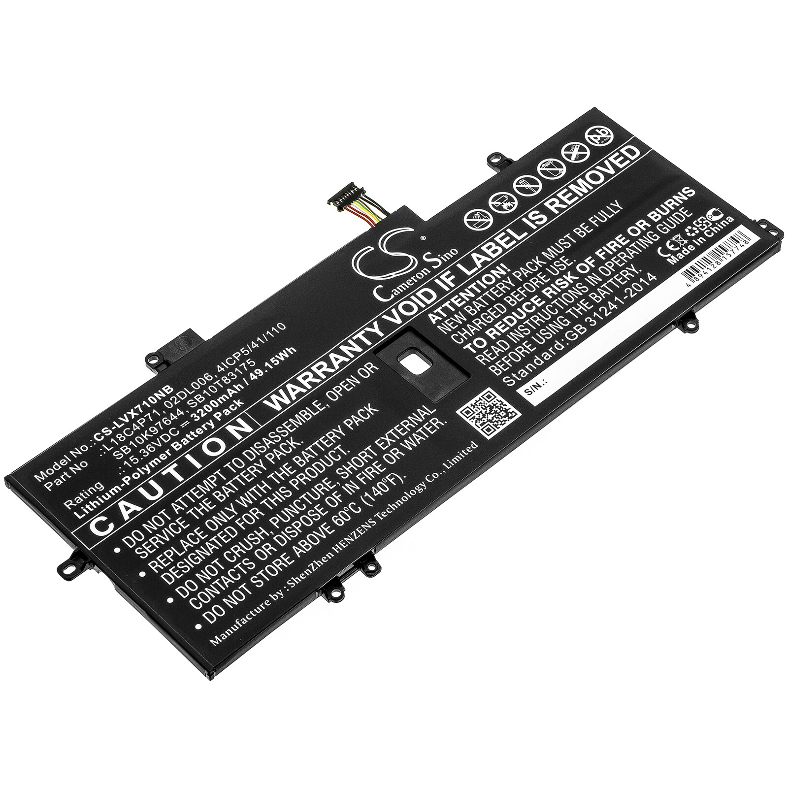 Batteri til notebook, bærbar computer til Lenovo ThinkPad X1 Carbon 2019 og andre.