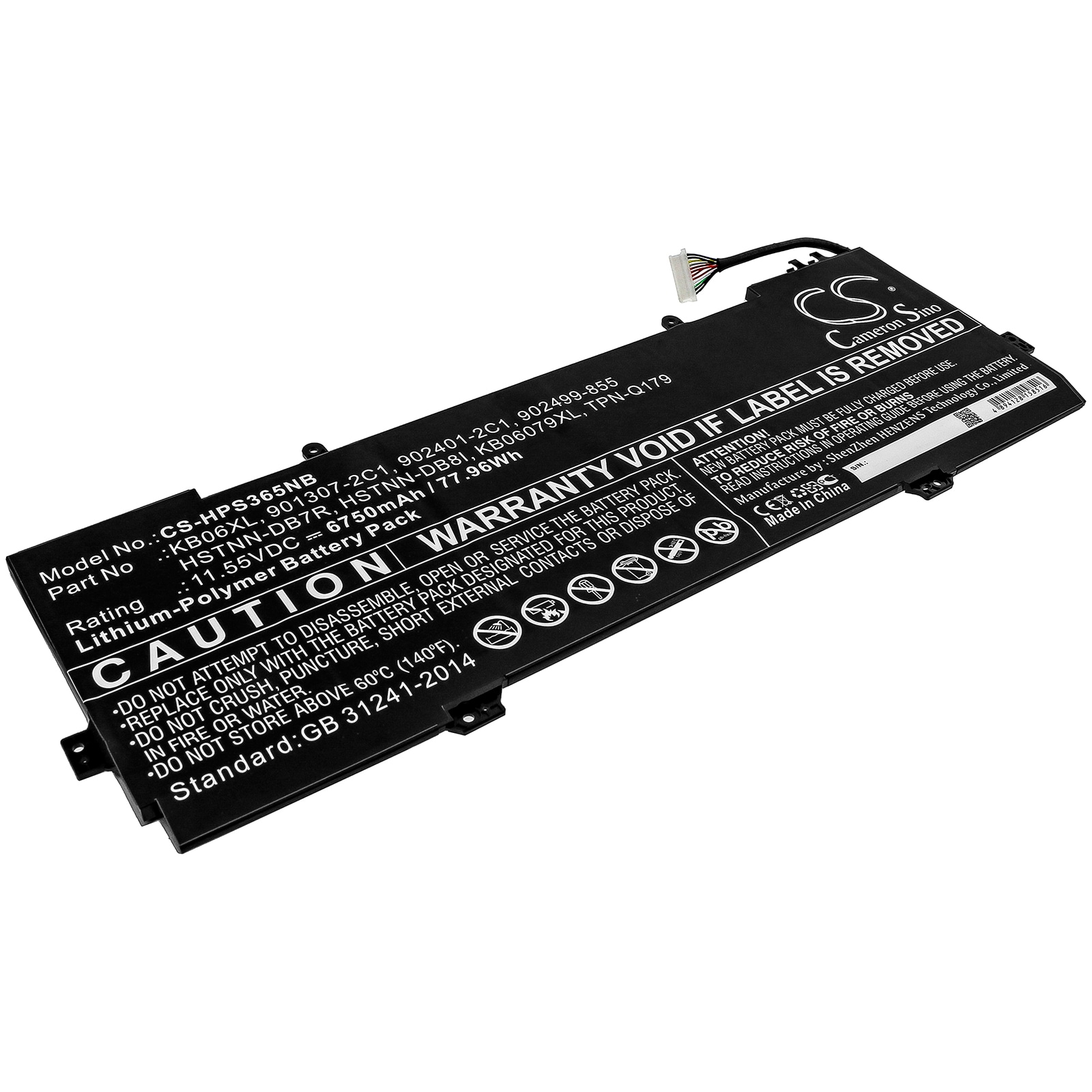 Batteri til notebook, bærbar computer til HP Spectre X360 15-BL001NV og andre