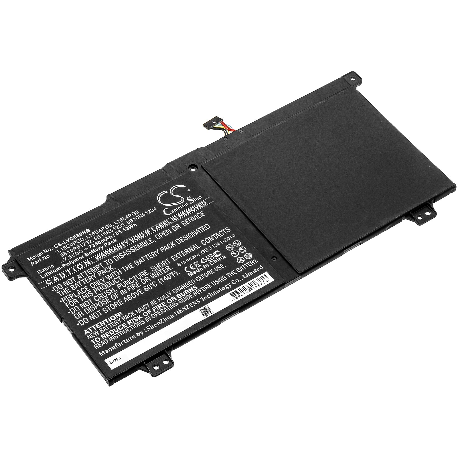 Batteri til notebook, bærbar computer til Lenovo Yoga Chromebook C630