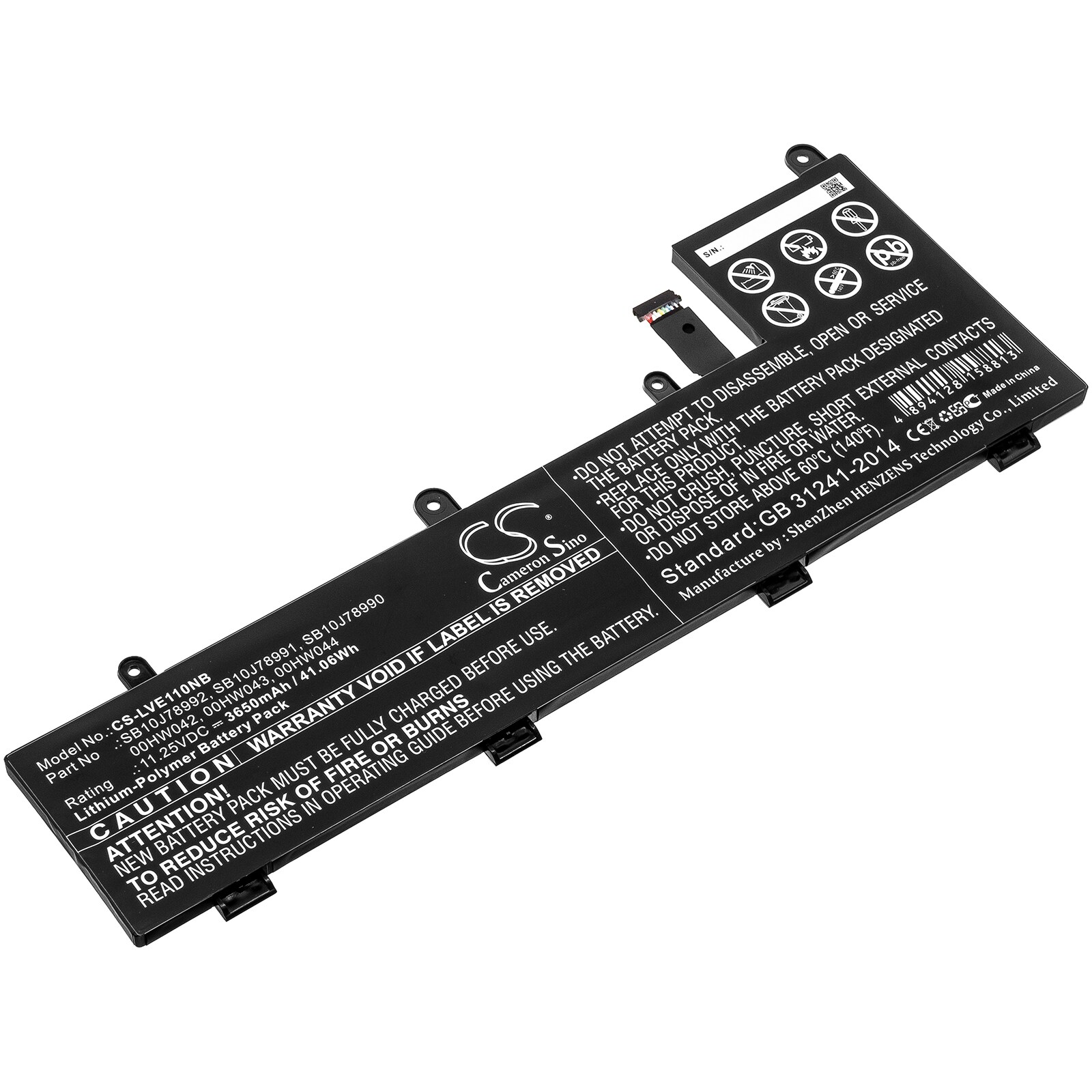 Batteri til notebook, bærbar computer til Lenovo ThinkPad Yoga 11e 20GA000MUS og andre.