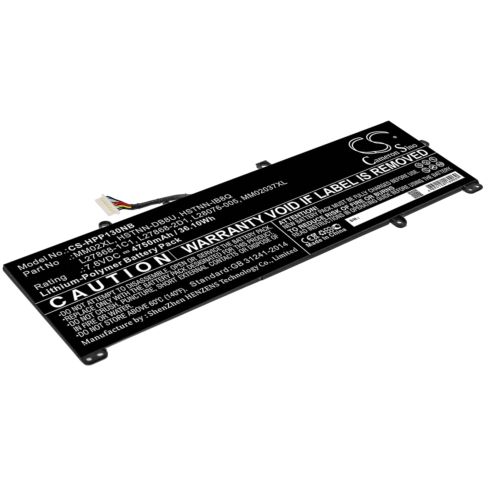 Batteri til notebook, bærbar computer til HP Pavilion 13-AN0006TU 5GR09PA og andre