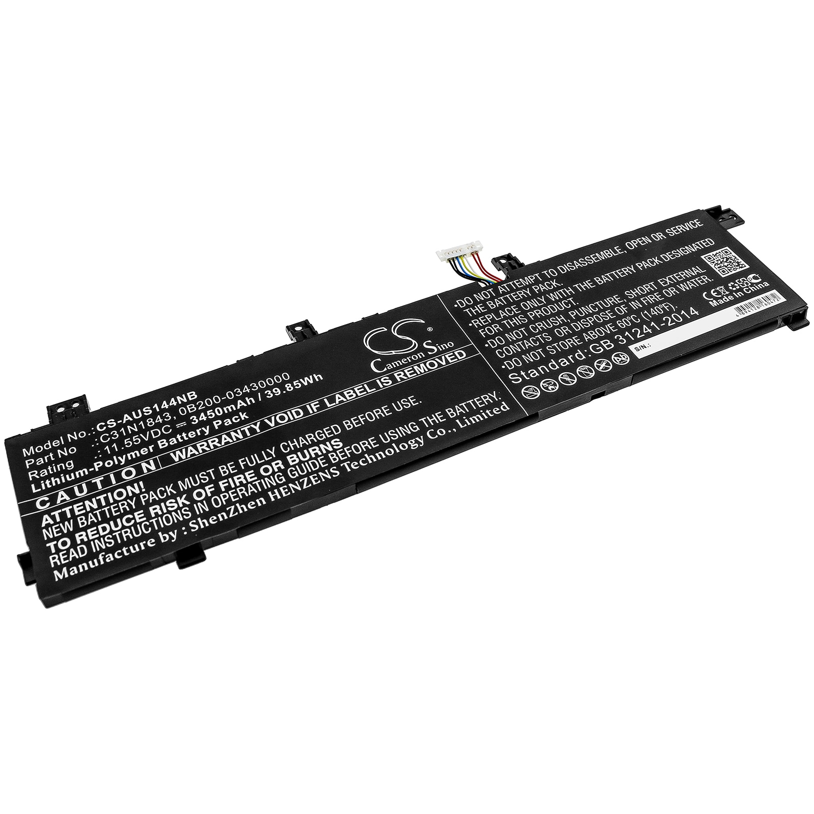 Batteri til notebook, bærbar computer til Asus VivoBook S14 S432FL-78AM5SB1 og andre