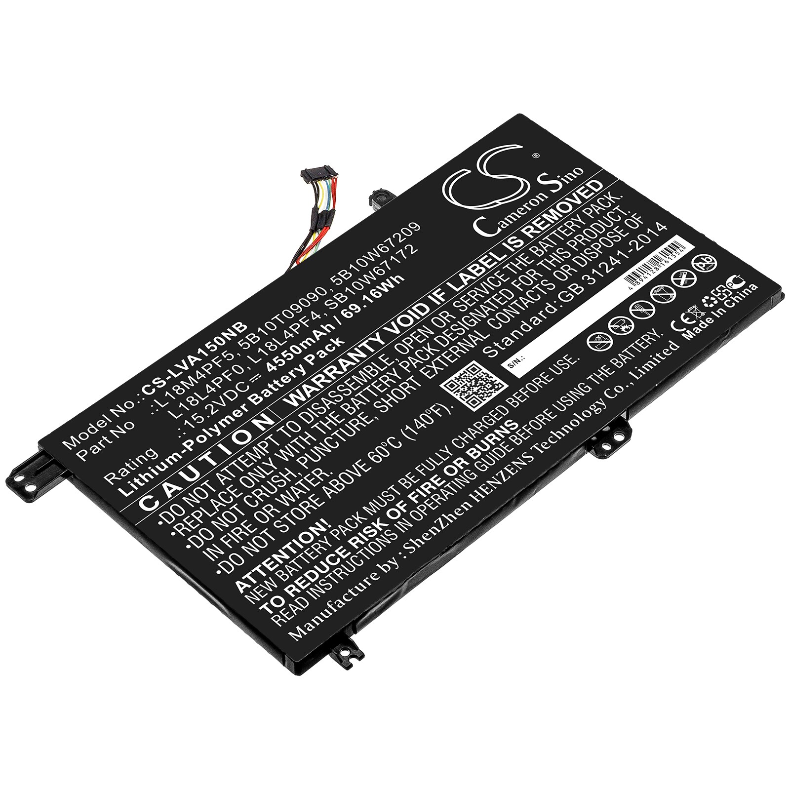 Batteri til notebook, bærbar computer til Lenovo xiaoxin Air 15 2019