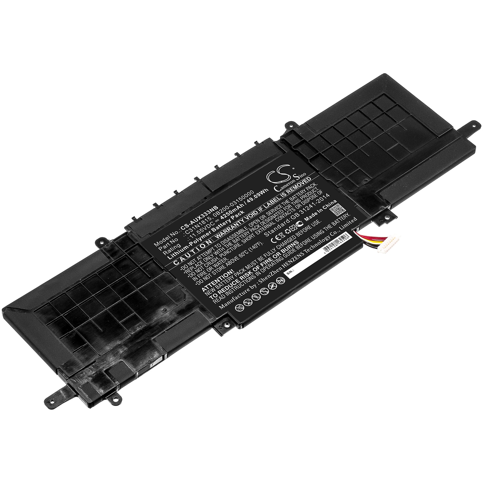 Batteri til notebook, bærbar computer til Asus UX333FN-A4115t, UX333FA-A3064T og andre