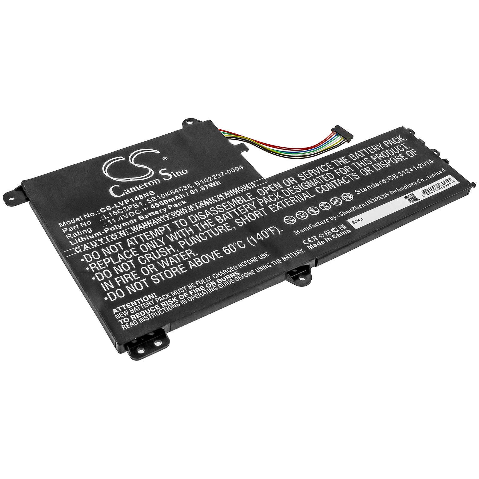 Batteri til notebook, bærbar computer til Lenovo IdeaPad Flex 4-1480, Flex 4-1570 og andre