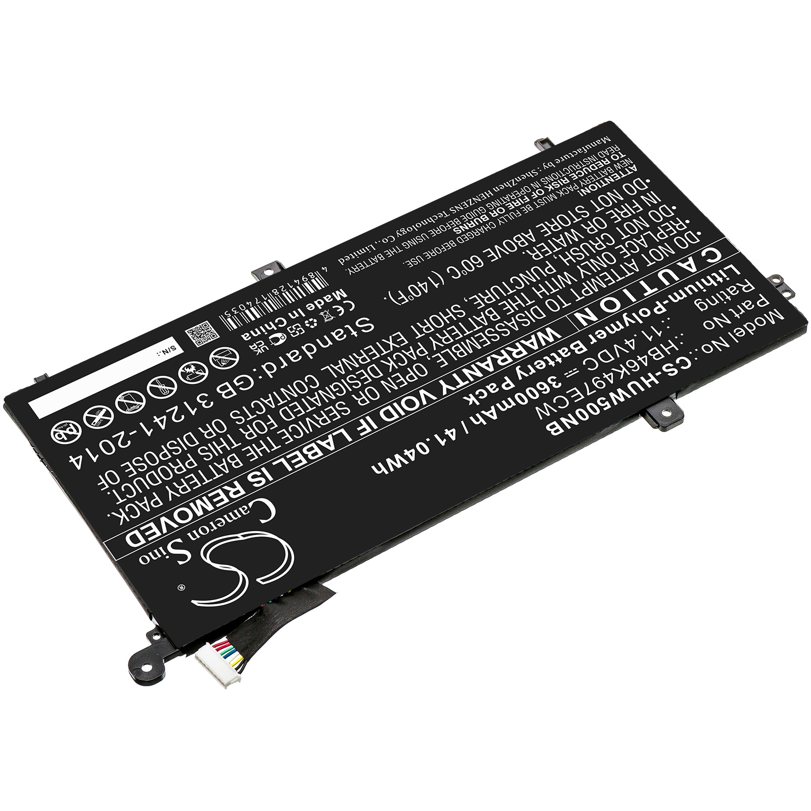 Batteri til bærbar computer, bærbar computer til Huawei MateBook D, 53010BAJ og andre