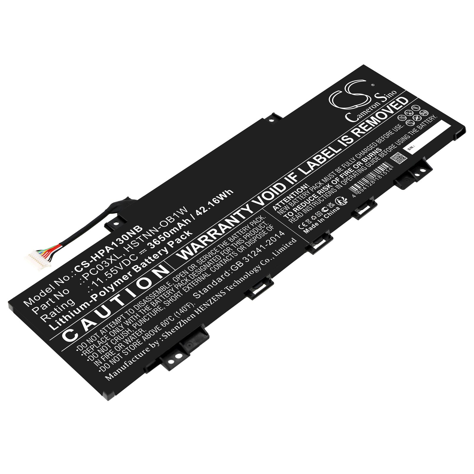 Batteri til notebook, bærbar computer til HP Pavilion Aero 13-be0141AU og andre