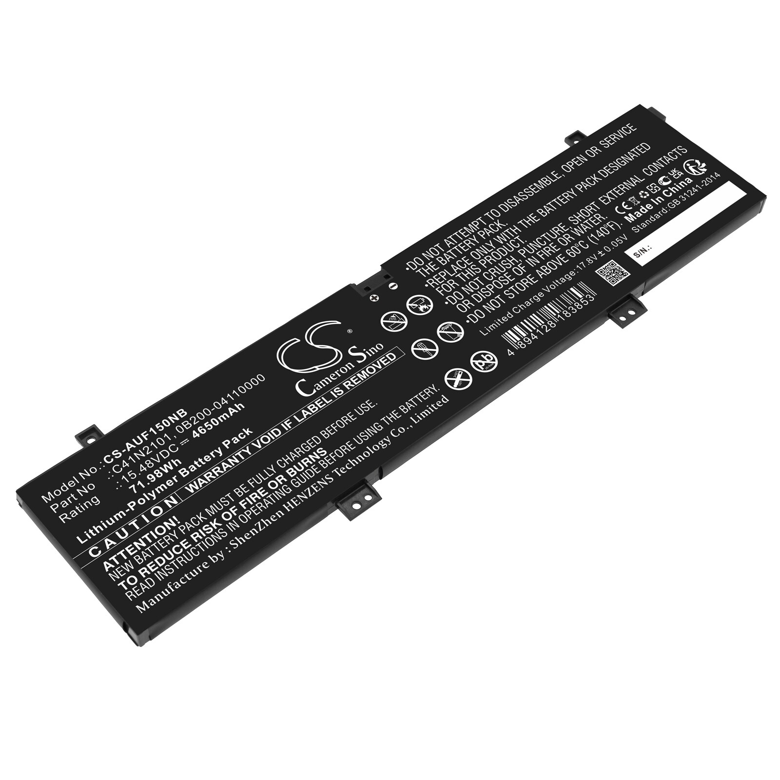 Batteri til notebook, bærbar computer til Asus TUF Dash F15 FX517ZE-HN046W og andre