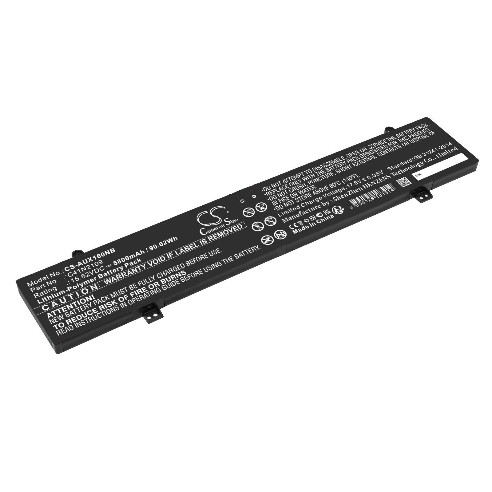 Batteri til notebook, bærbar computer til Asus ROG Flow X16 GV601RE-M5057X, NR2203RM og andre