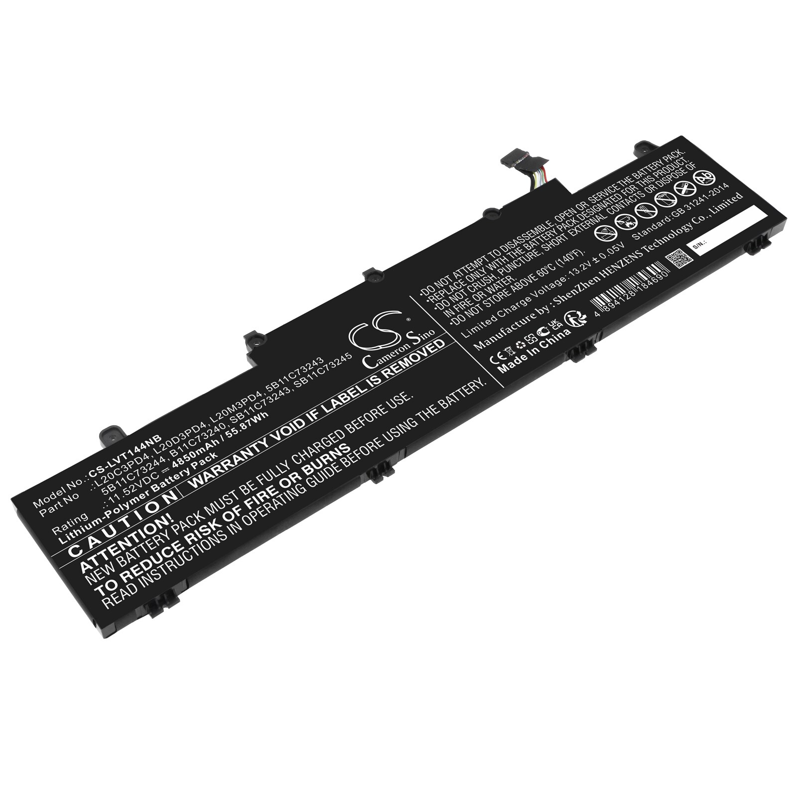 Batteri til notebook, bærbar computer til Lenovo ThinkPad E14 Gen 4(AMD)21EB0037GQ og andre.