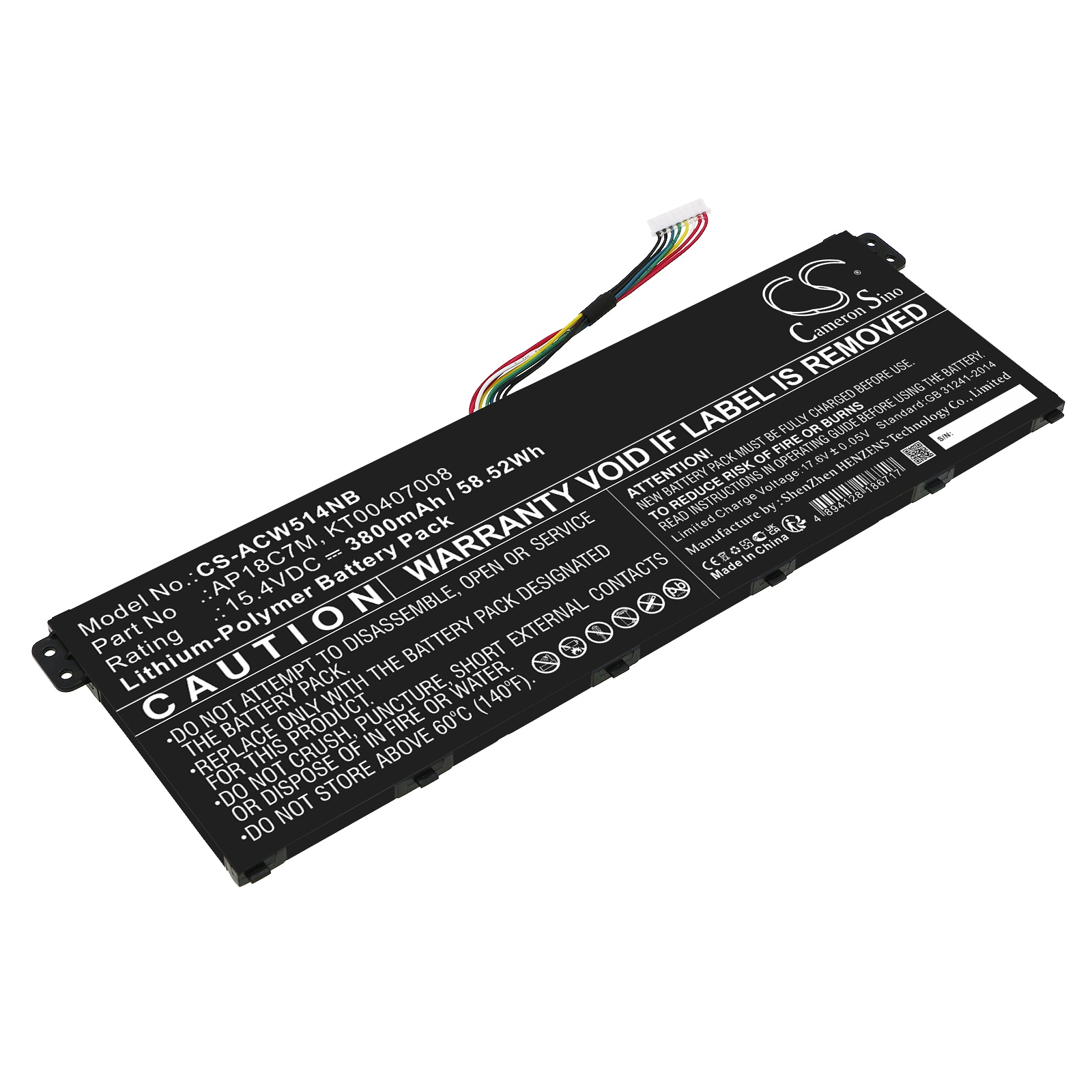 Batteri til notebook, laptop til Acer Swift 5 SF514-54GT-595G og andre