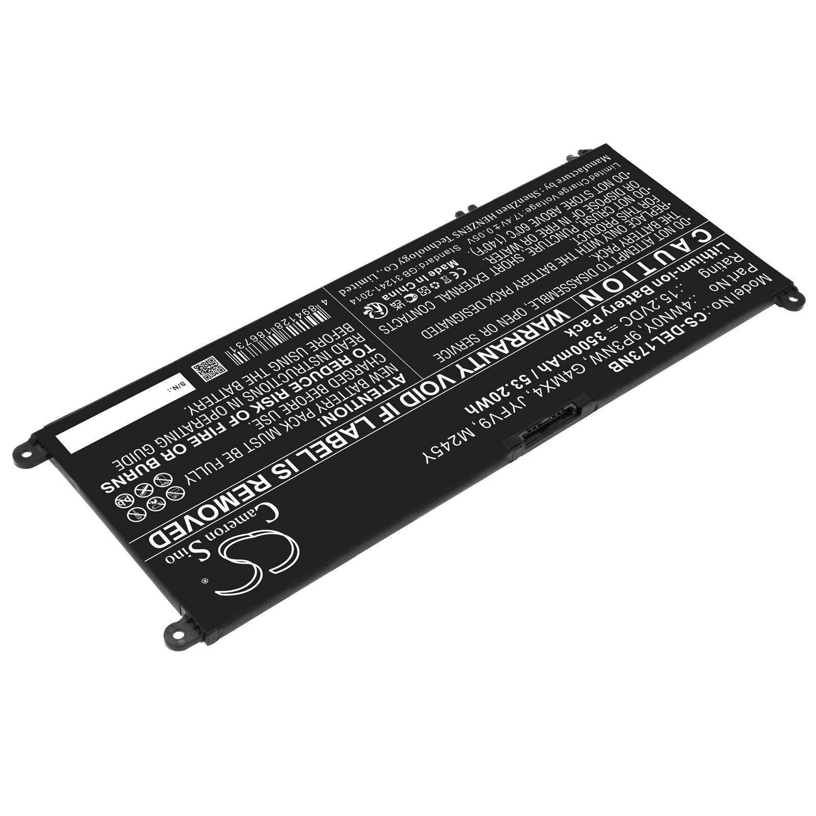 Batteri til notebook, laptop til DELL Inspiron 13 7577, Inspiron 13 7779 og andre.