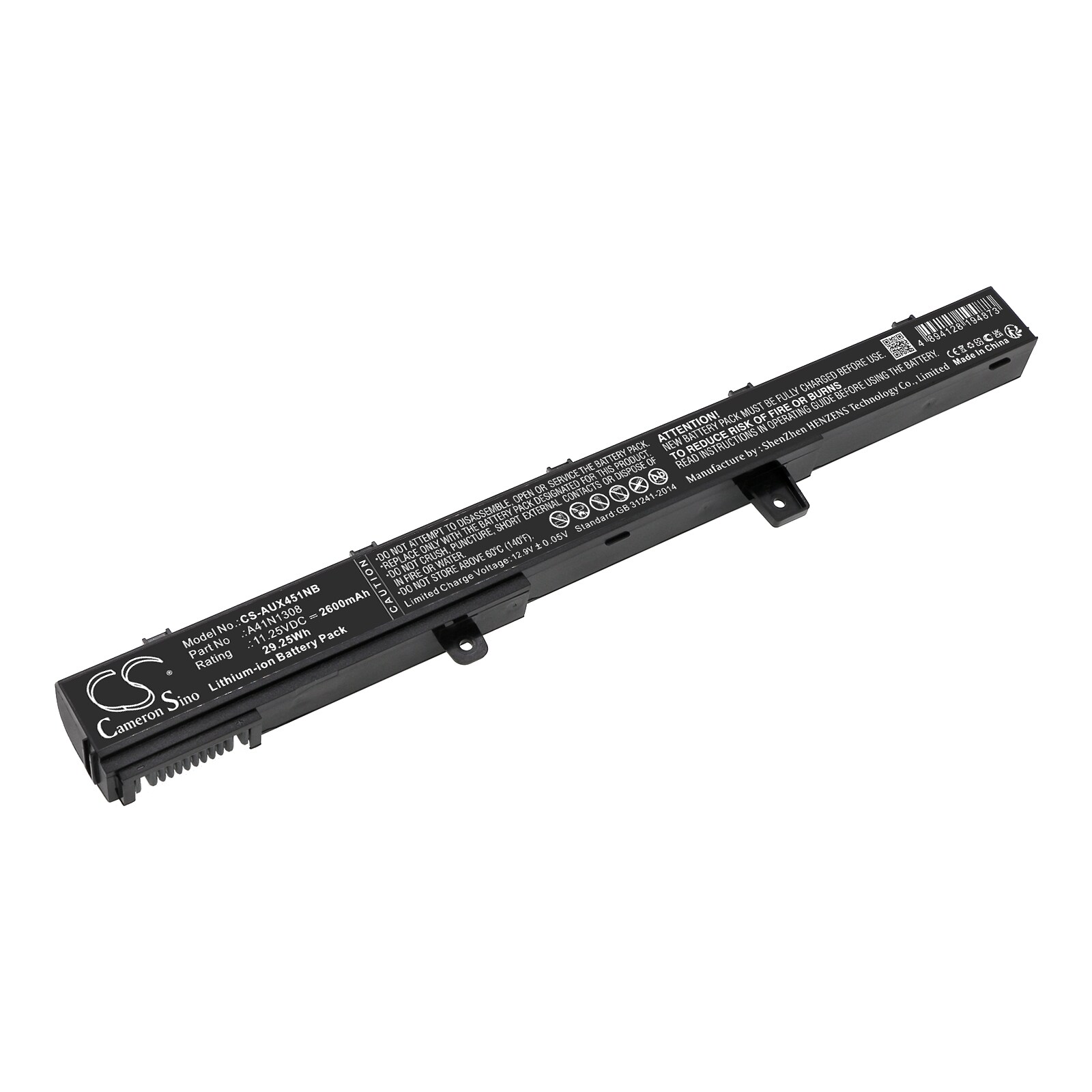 Batteri til notebook, bærbar computer til Asus X551C, X551CA, X551CA-0051A2117U og andre.