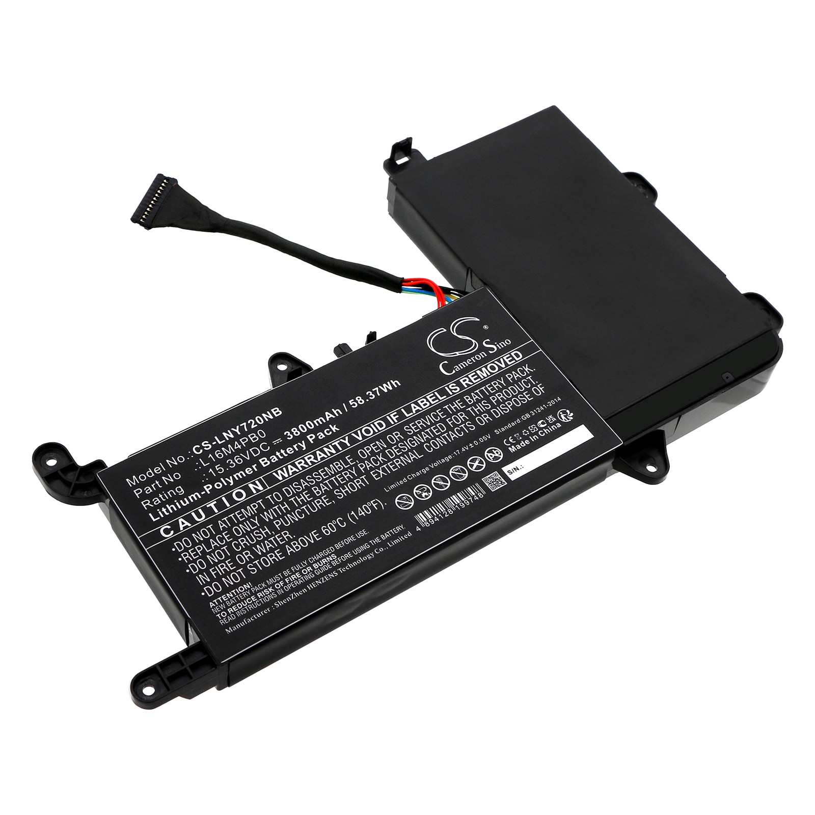 Batteri til notebook, bærbar computer til Lenovo Legion Y720-15IKB(80VR/81CQ) og andre