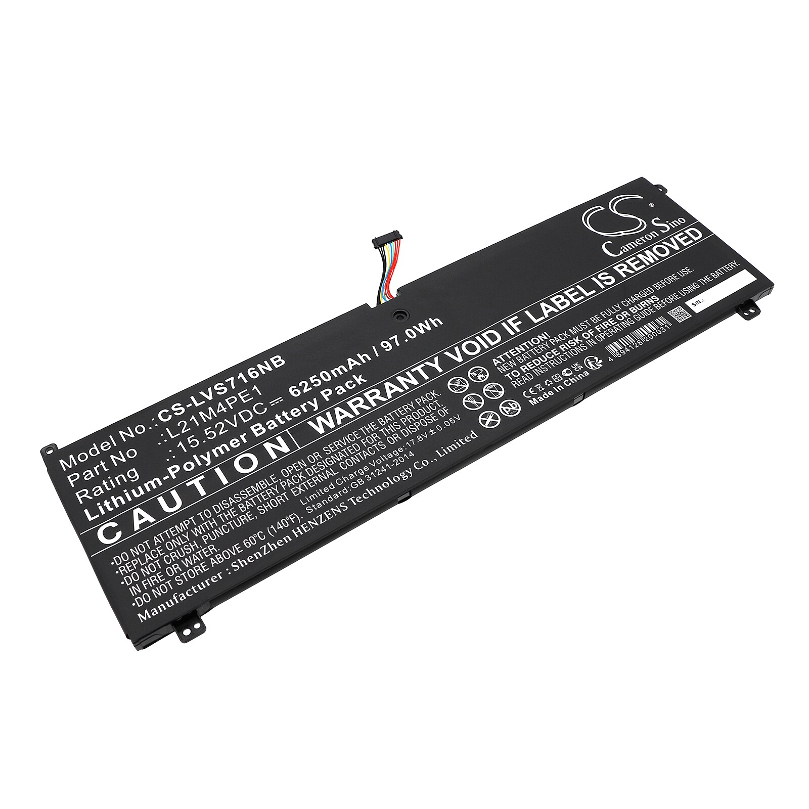 Batteri til notebook, bærbar computer til Lenovo Legion S7 16IAH7 82TF008SRK og andre