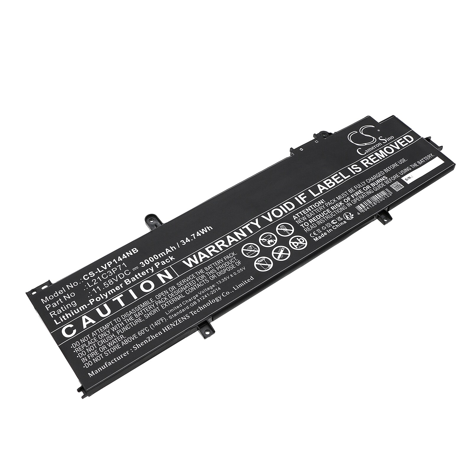 Batteri til notebook, bærbar computer til Lenovo ThinkPad P14S Gen3