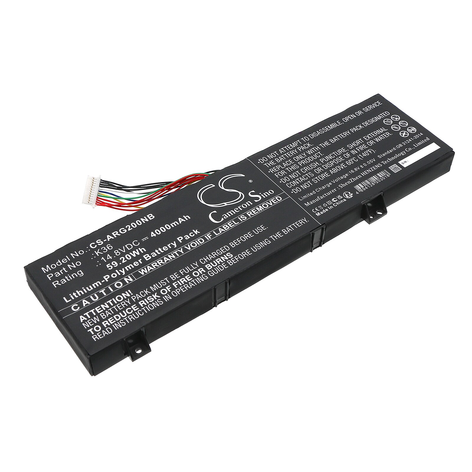 Batteri til notebook, laptop til Enz K36N, R34, M15RX og andre
