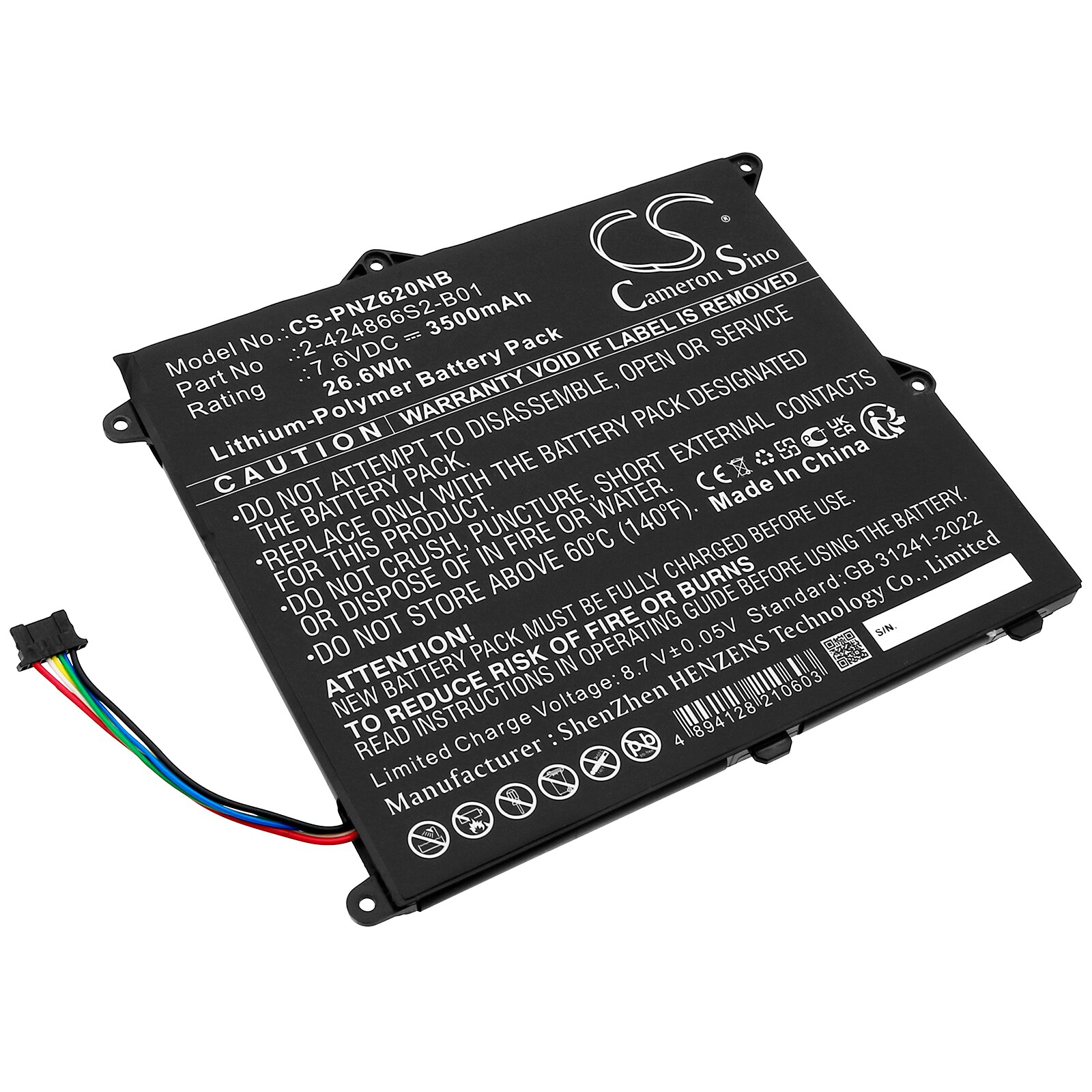 Batteri til notebook, laptop til Panasonic CF-XZ6, CF-XZ62, CF-XZ62DCQR og andre.