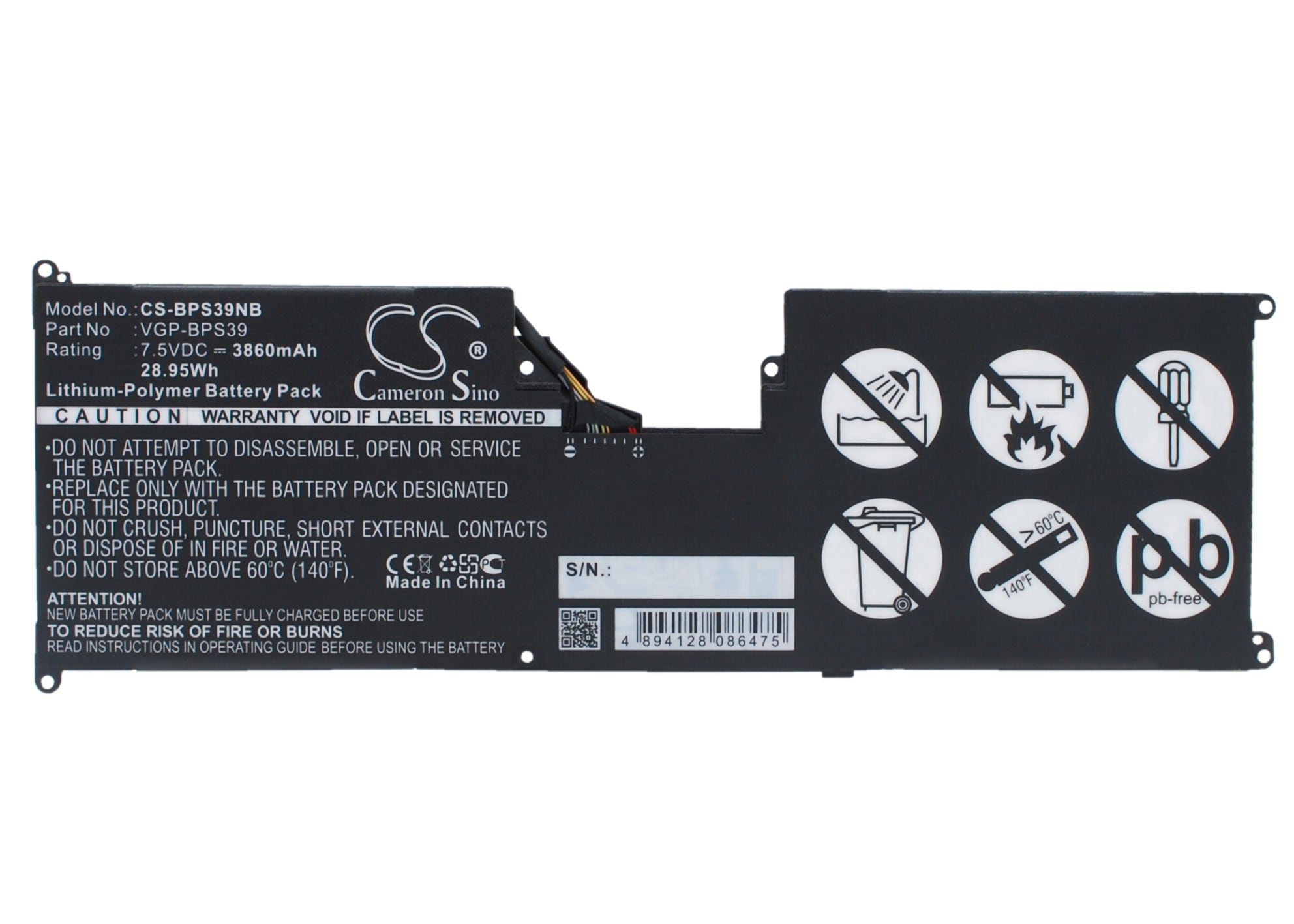 Batteri til notebook, bærbar computer til Sony VAIO Tap 11, SVT11215CW og andre.