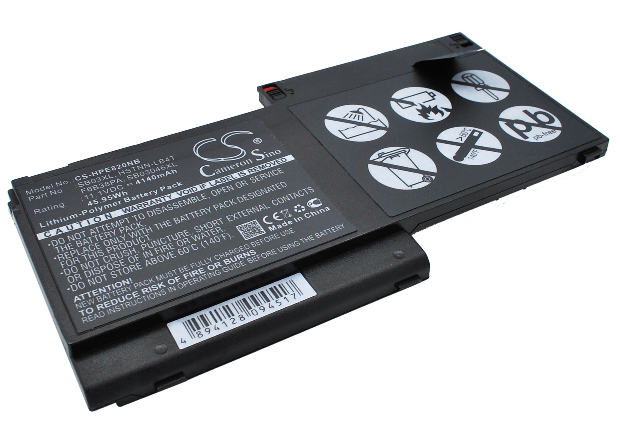 Batteri til notebook, bærbar computer til HP Elitebook 820, Elitebook 820 G1 og andre