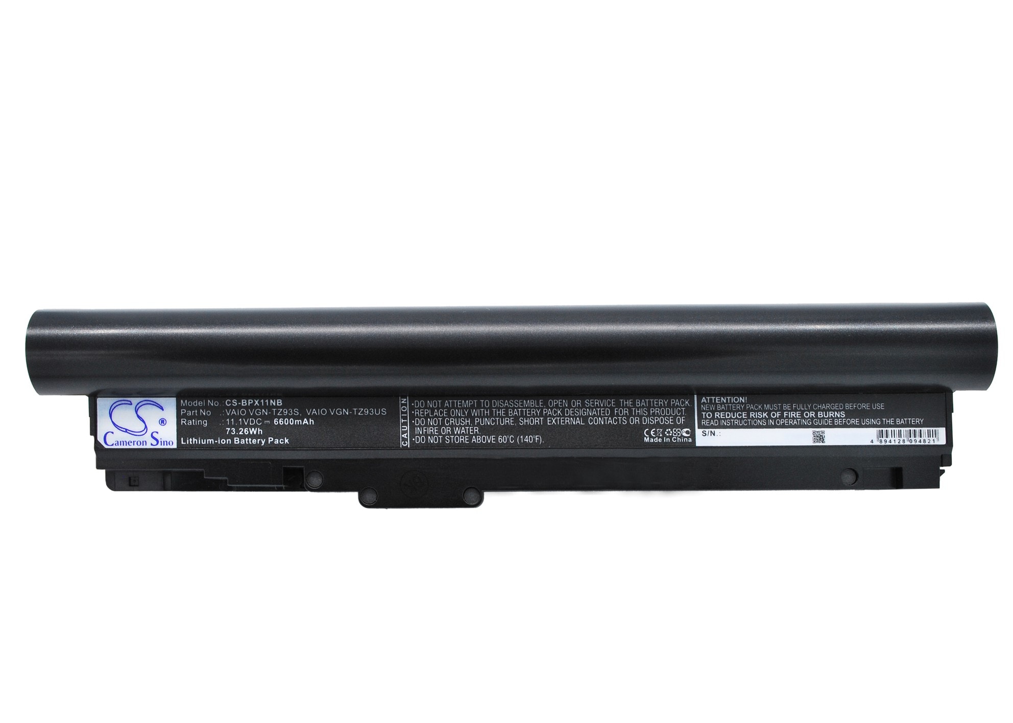 Batteri til notebook, bærbar computer til Sony VAIO VGN-TZ121, VAIO VGN-TZ130N/B og andre