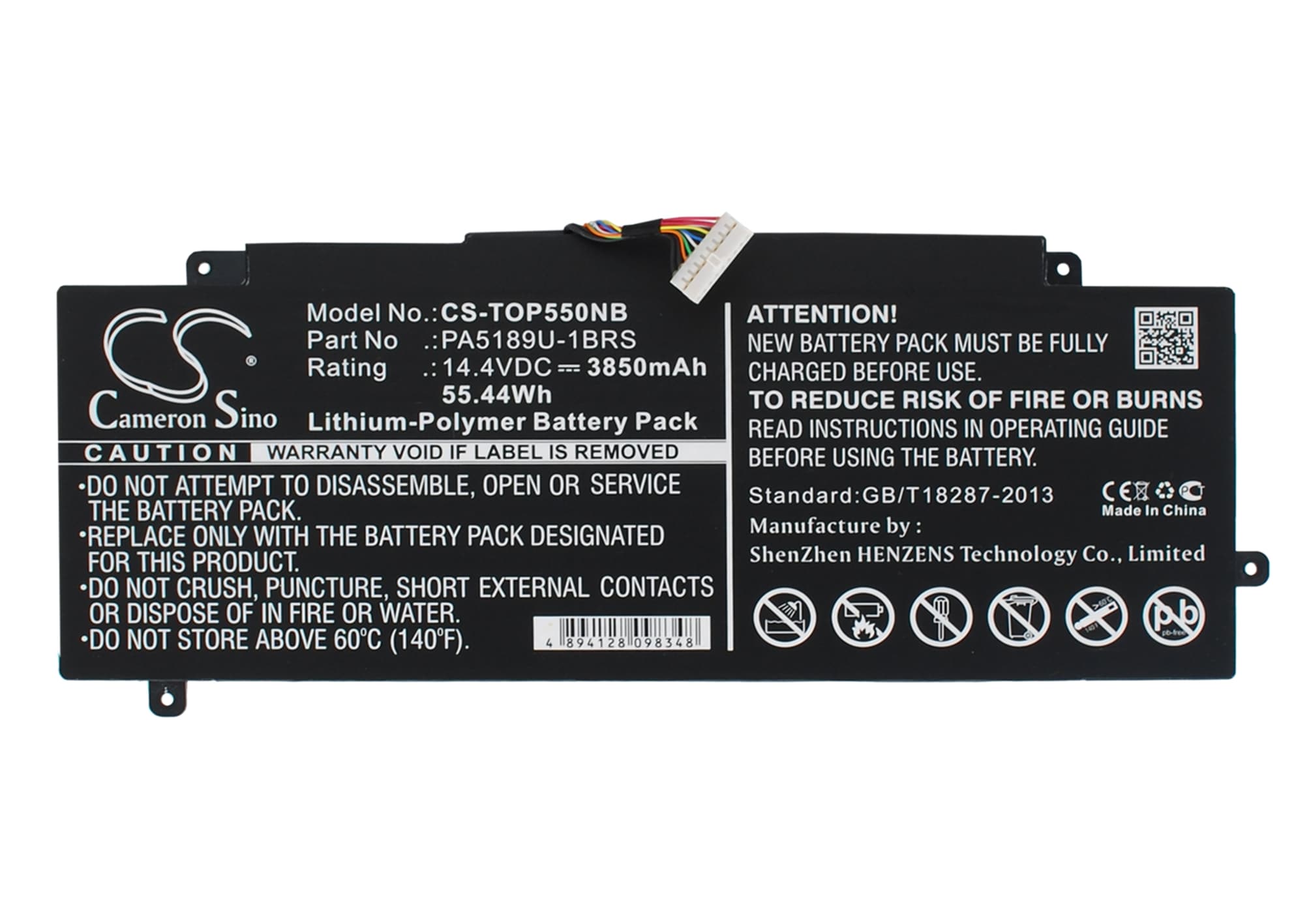 Batteri til notebook, bærbar computer til Toshiba Satellite P55W-B og andre