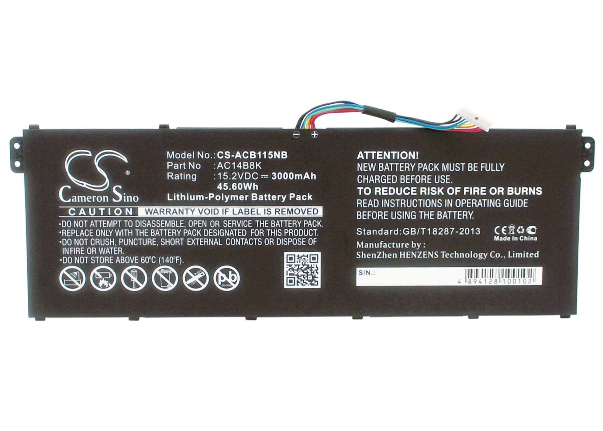 Batteri til notebook, laptop til Acer Chromebook CB5-311, CB5-311-T1UU og andre