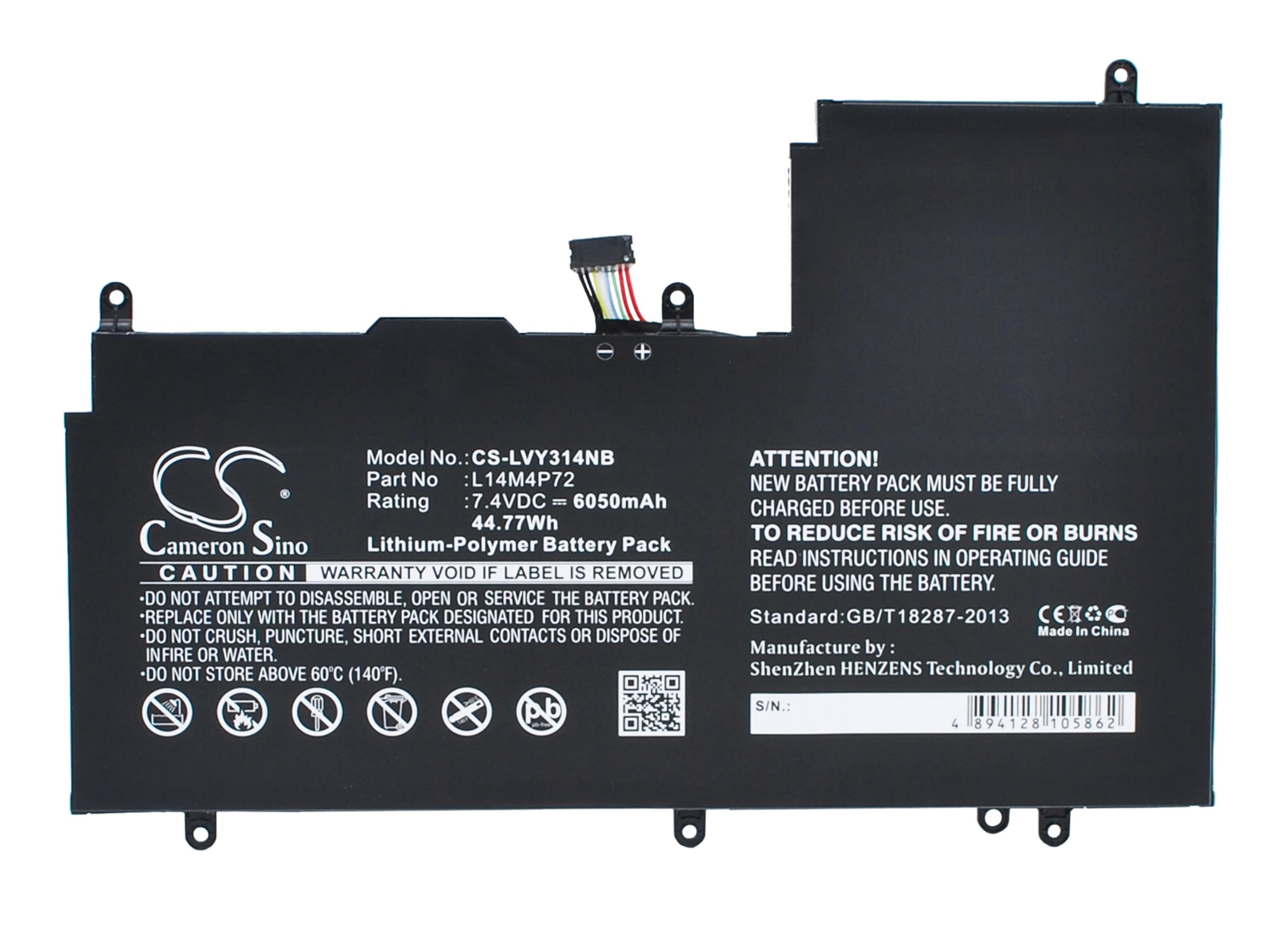 Batteri til notebook, bærbar computer til Lenovo Yoga 3 14, Yoga 700 14ISK og andre.