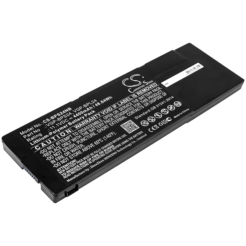 Batteri til notebook, bærbar computer til Sony VAIO VPC-SB11FX/B, VAIO VPC-SB11FX/W og andre