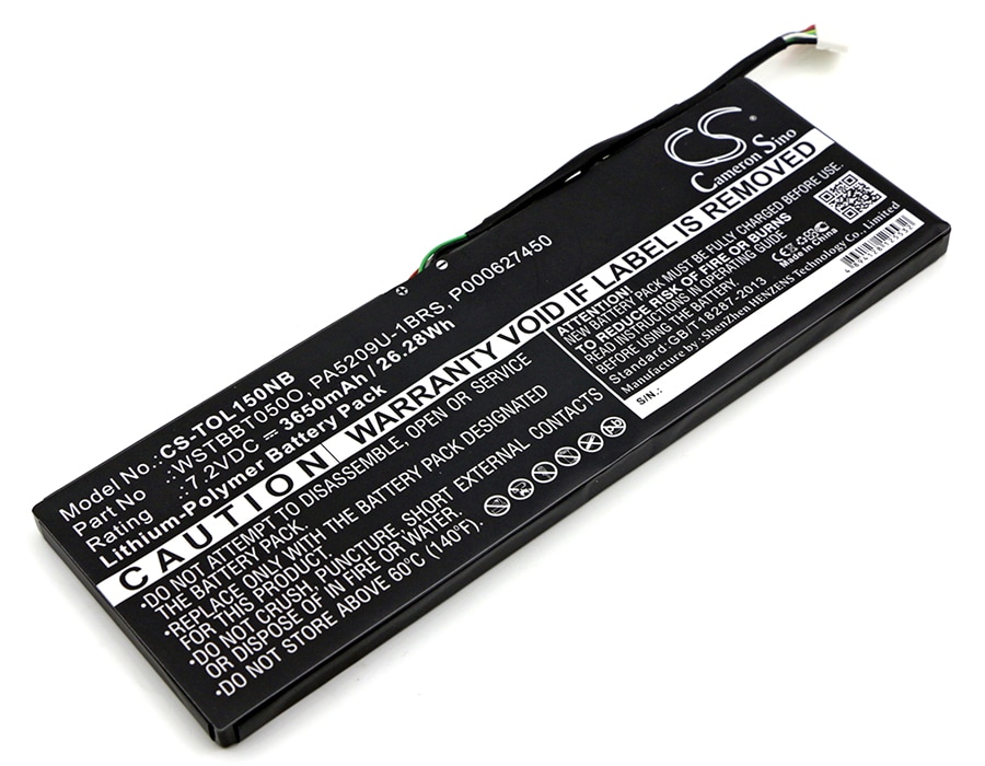 Batteri til notebook, bærbar computer til Toshiba Satellite L10T, Satellite L10W og andre