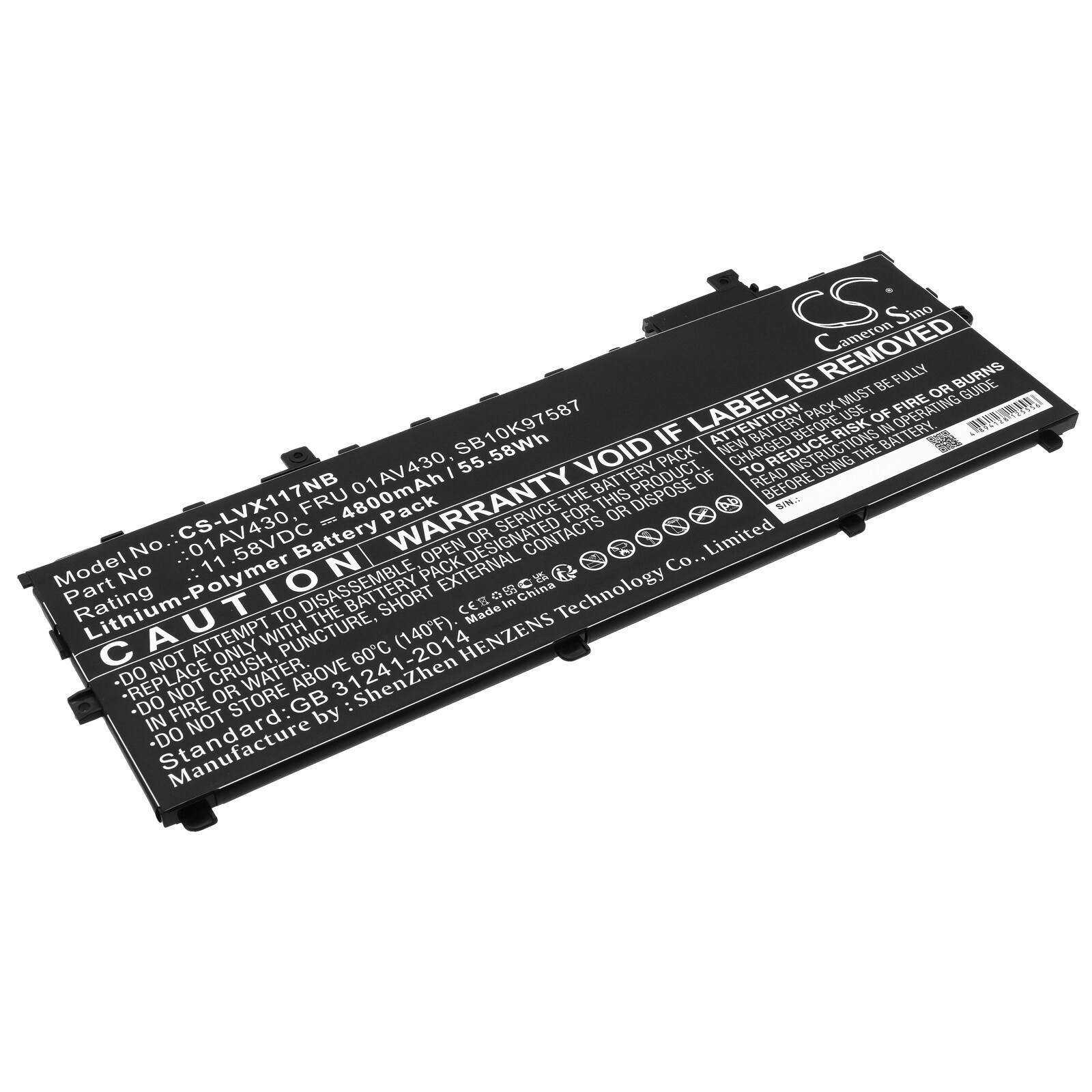 Batteri til notebook, bærbar computer til Lenovo ThinkPad X1 Carbon 2017 og andre