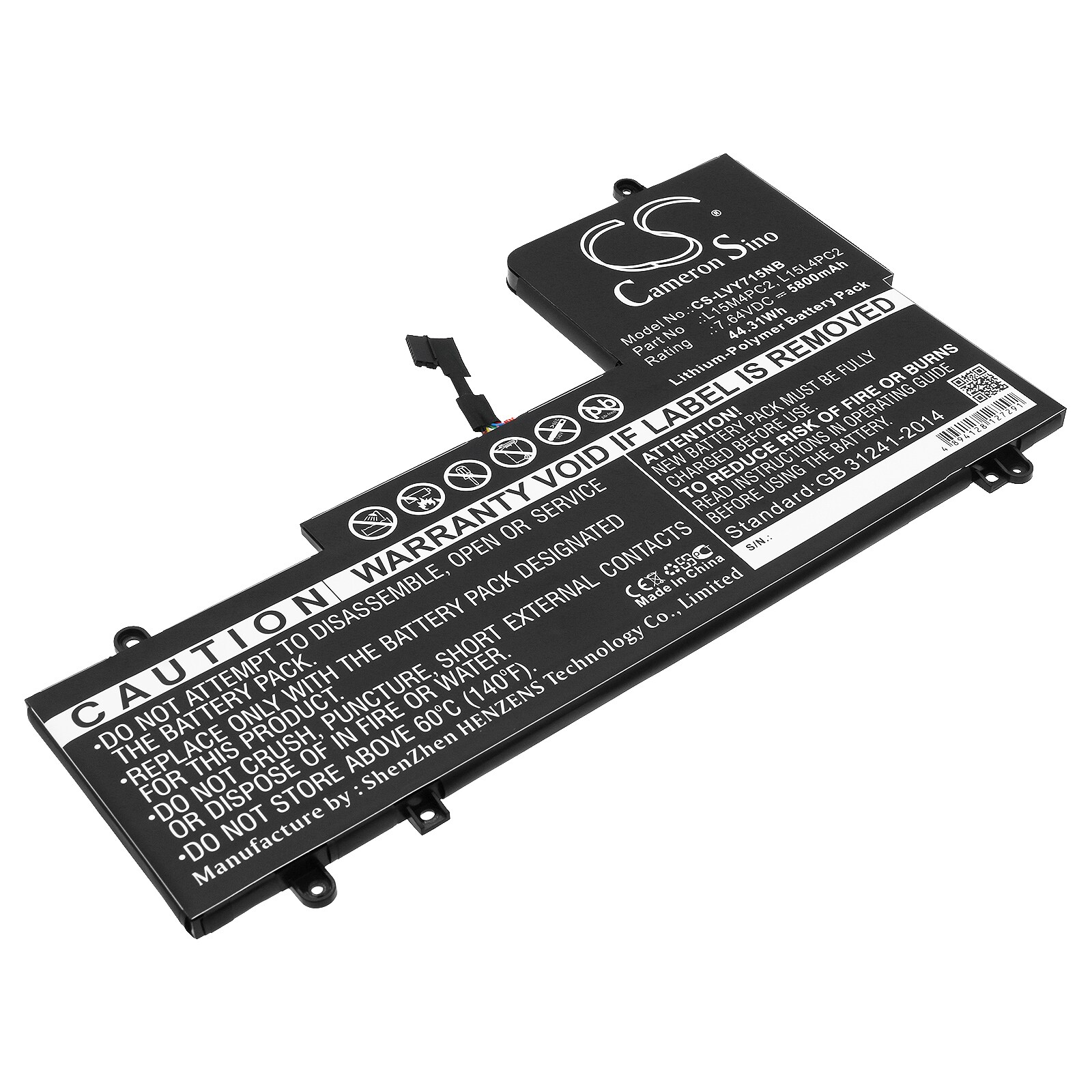 Batteri til notebook, bærbar computer til Lenovo Yoga 710 15", Yoga 710-15ISK og andre