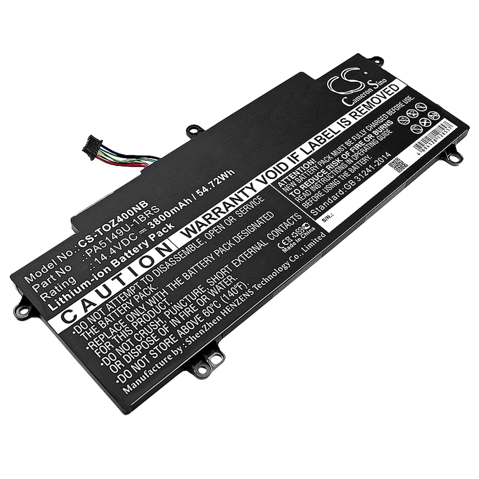 Batteri til notebook, bærbar computer til Toshiba Tecra Z40-A-17K, Tecra Z40-B-11F og andre