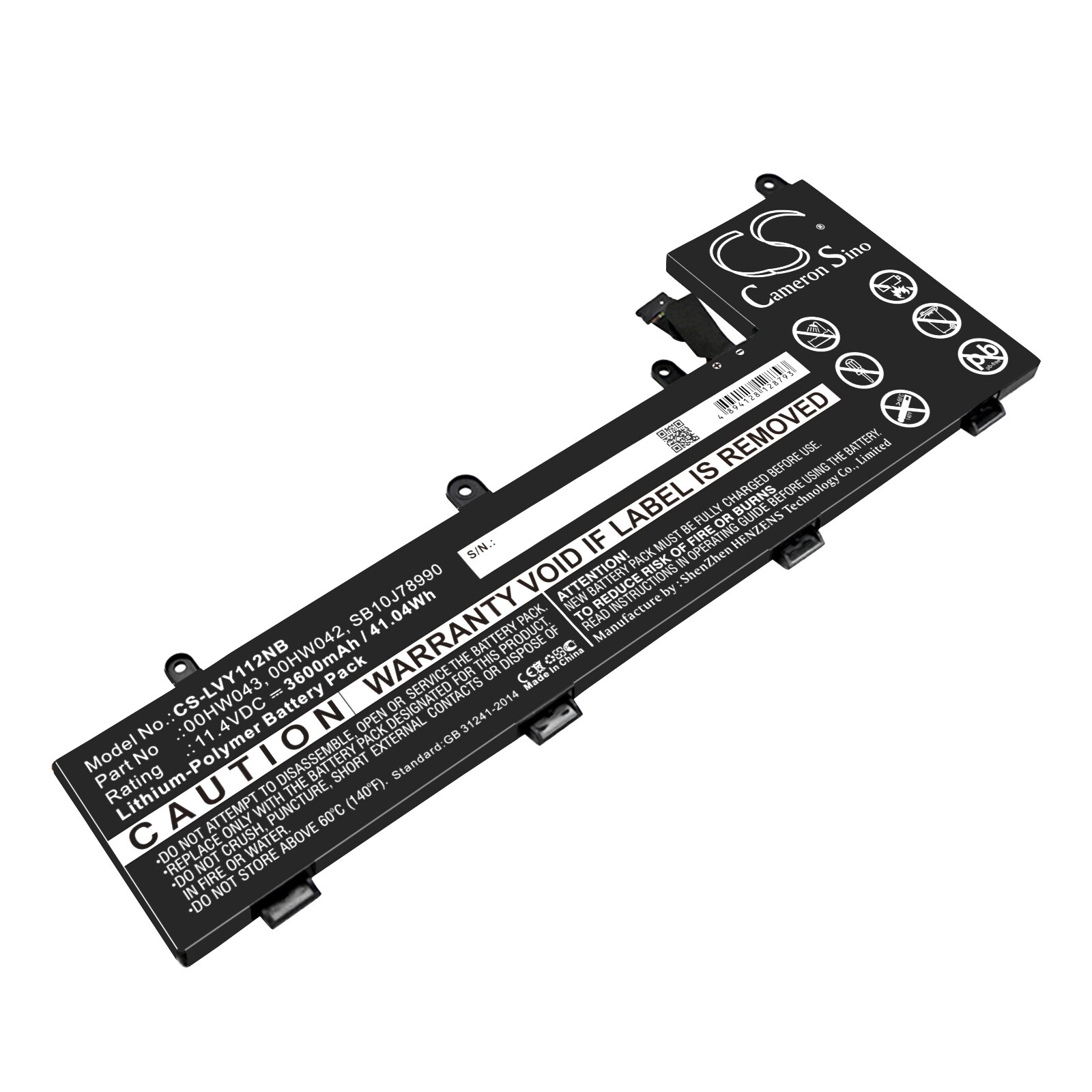 Batteri til notebook, bærbar computer til Lenovo ThinkPad Yoga 11e Chromebook og andre