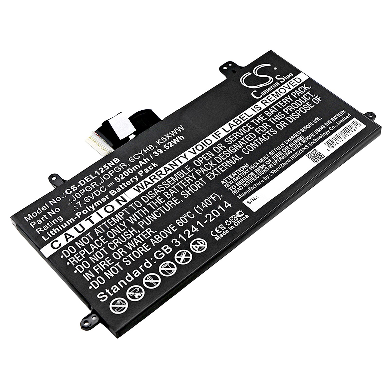 Batteri til notebook, bærbar computer til DELL N003L7390-C-D1606FTCN, Latitude 5290 og andre