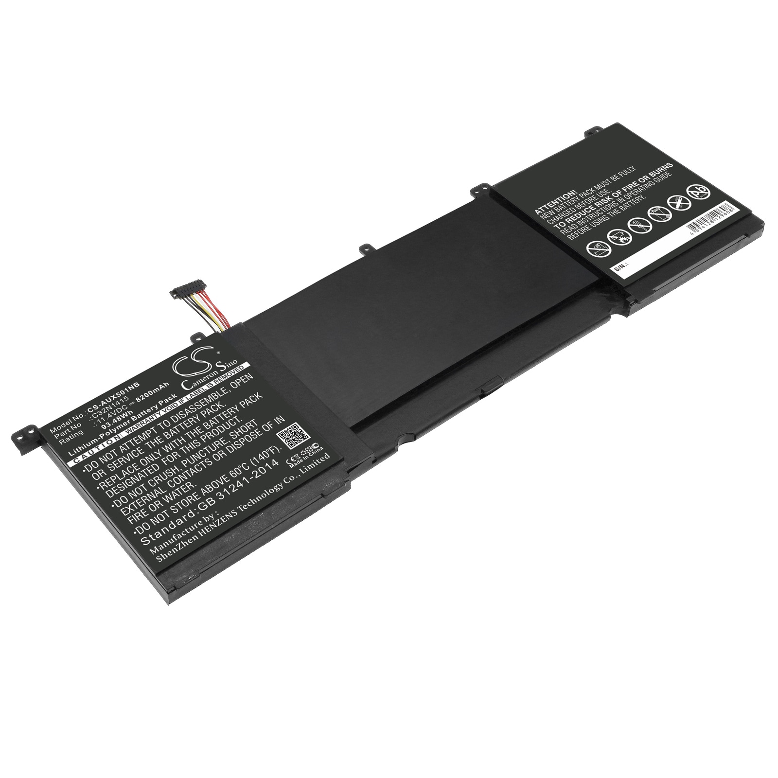 Batteri til notebook, bærbar computer til Asus ZenBook Pro UX501J og andre