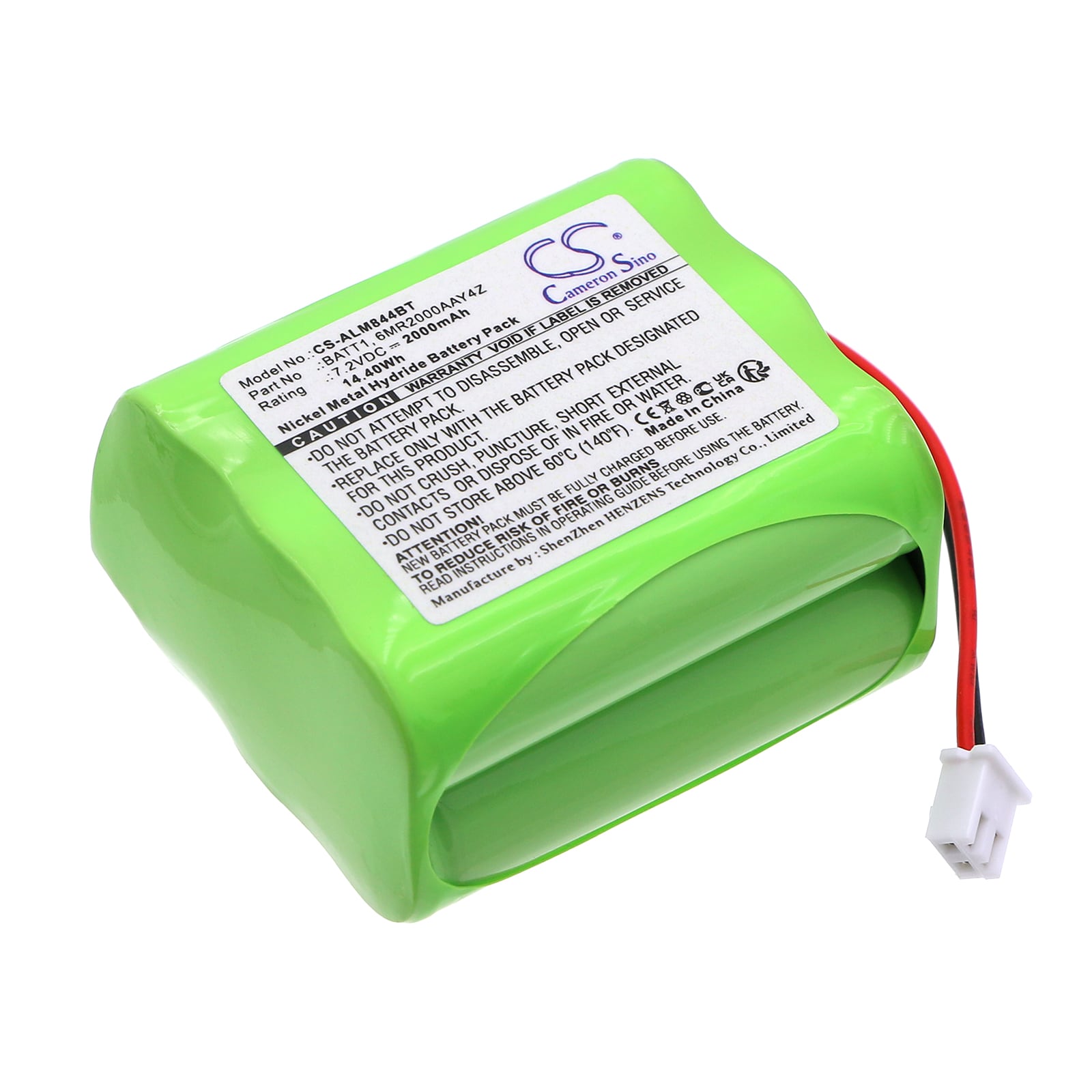 Batteri til alarmsystem til 2GIG GC2 Panel, GC2e Panel, EDG-NA-AA sikkerhedspaneler osv.