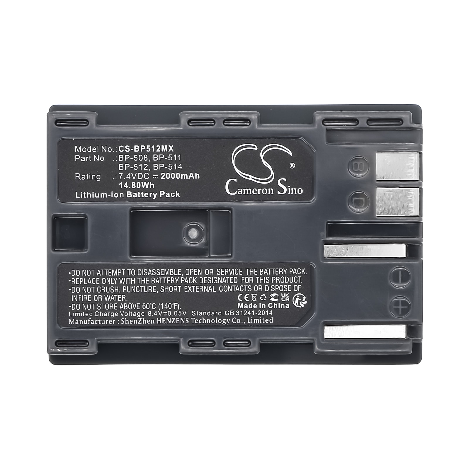 Batteri til kamera til Canon DM-MV100X, DM-MV100Xi, DM-MV30 osv.