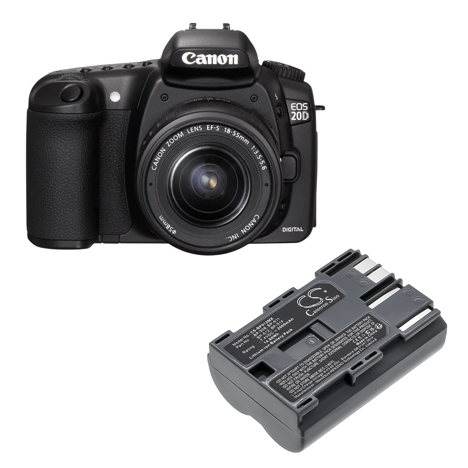 Batteri til kamera til Canon DM-MV100X, DM-MV100Xi, DM-MV30 osv.