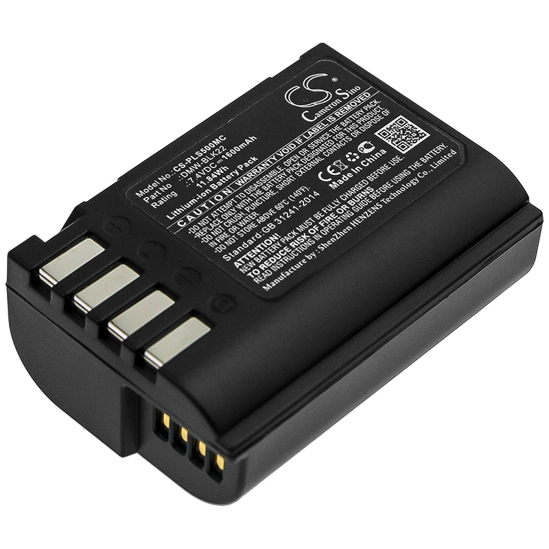 Batteri til kamera til Panasonic Lumix DC-S5, Lumix DC-S5K, Lumix GH5 og andre.